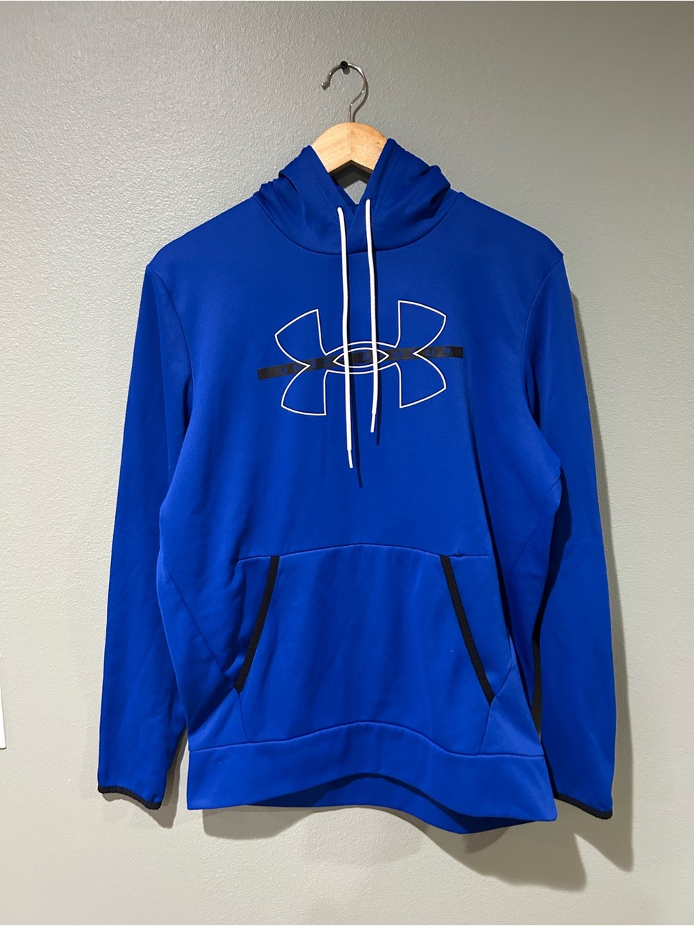 Under Armour Royal Blue Pullover Hoodie with Logo